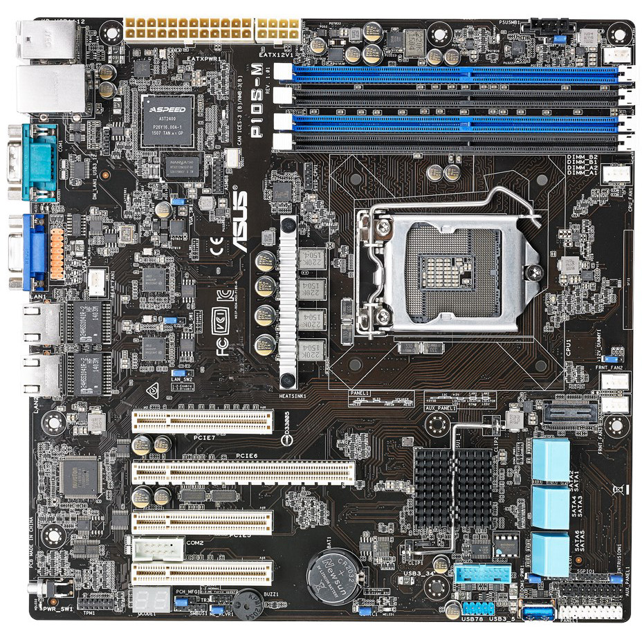 Asus P10S-M Motherboard Intel C232 LGA 1151 DDR4 Micro-ATX support Xeon E3-1225 v5 E3-1245 v5
