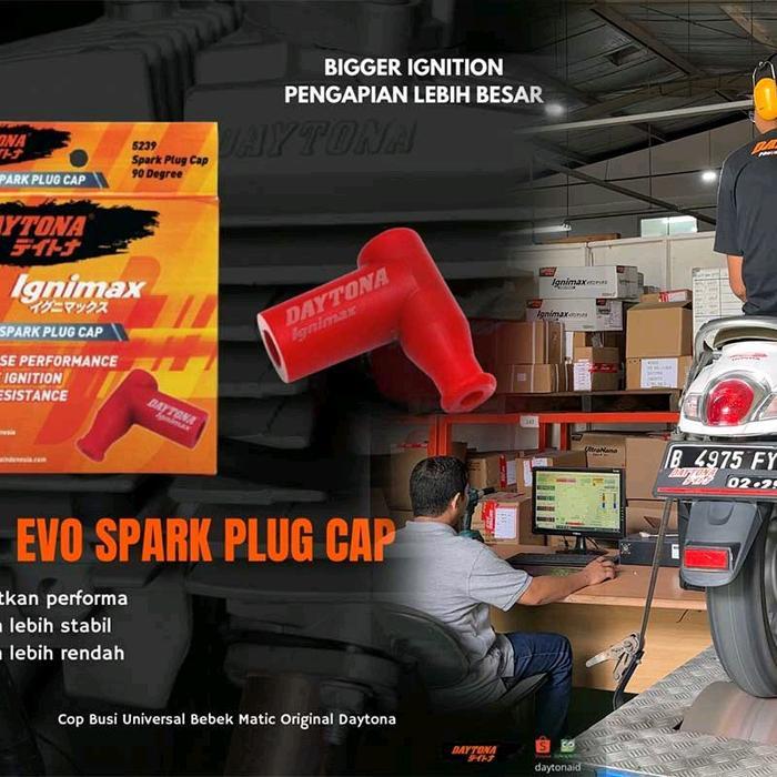Kop Cangklong Busi EVO SPARK PLUG DAYTONA Cop Busi Racing Mio Smile Nmax Aerox Beat Scoopy Spacy