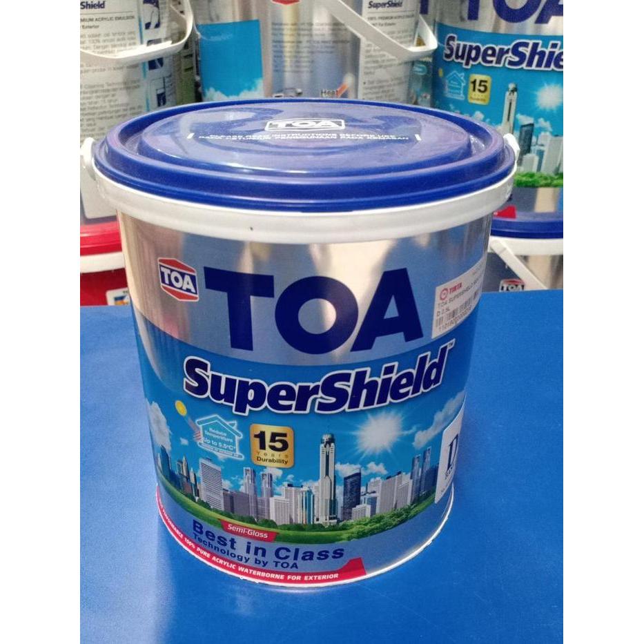 TOA SUPERSHIELD SEMI GLOSS INTERIOR DAN EXTERIOR CAT TEMBOK TINTING HARGA BY REQUEST WARNA