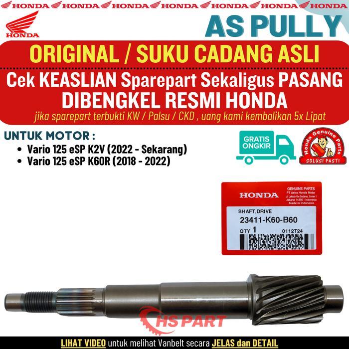 AS Pully Pulley Vario 125 150 Led New Original AHM Honda 100%