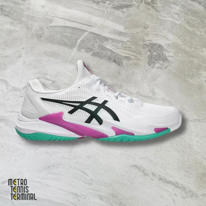 Asics Court Ff 3 White Digital Sakura Tennis Shoes ( Raket Tenis Asics )
