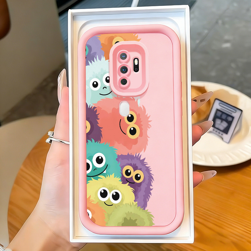 Casing Hp untuk OPPO A5 2020 A9 2020 Case Monster Bola Bulu Kasing silikon Cesing Elastis Softcase K