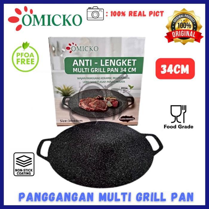 Promo Panggangan Multi Grill Pan Omicko / Wajan Panggang Keramik / Go Grill Omicko