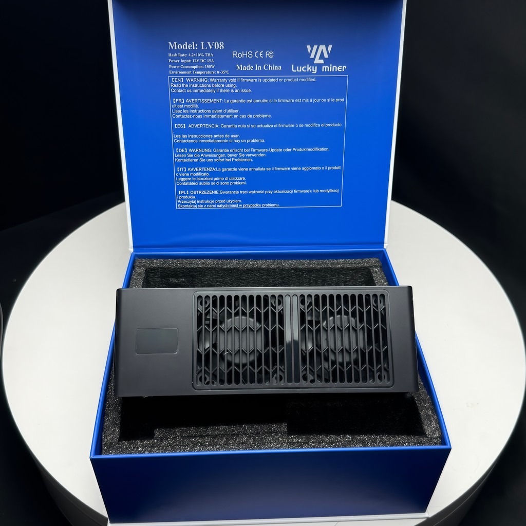 Bitcoins Miner Lucky Miner 4.5TH/S Solo Miner LV08 SHA-256 Asic Chip Low Noise Lottery Crypto Miner