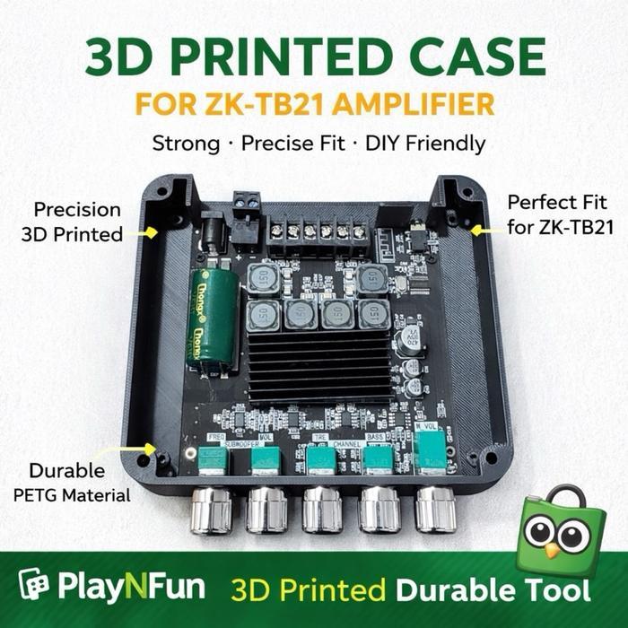 Promo / Playnfun Casing Zk-Tb21 Amplifier 2.1 Box Housing Custom Desain Presisi Khusus Zk-Tb21