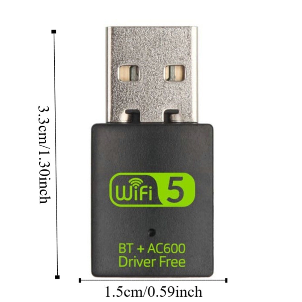 600Mbps Bluetooth 5.0 2 in1 Dongle Bluetooth BT+AC600 Wifi Network Adapter Free Driver USB2.0