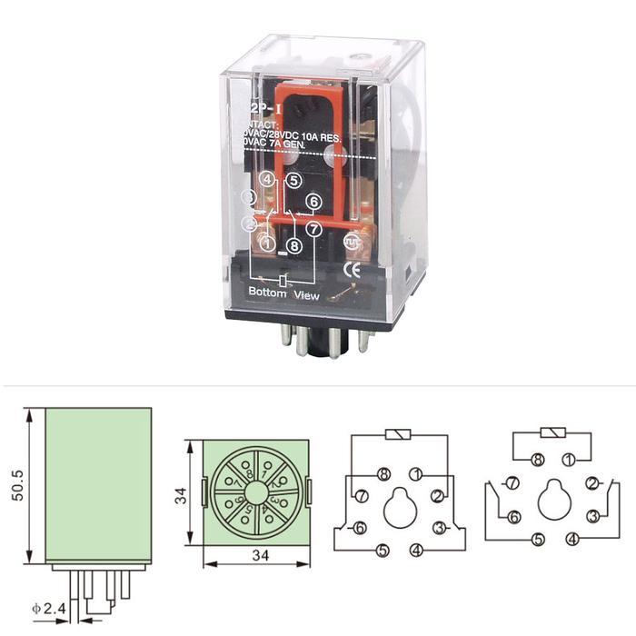 "New" RELAY MK2P 12V OMRON / RELAY MK2PN 24VOLT OM / RELAY MK2P-I 220V 8KAKI