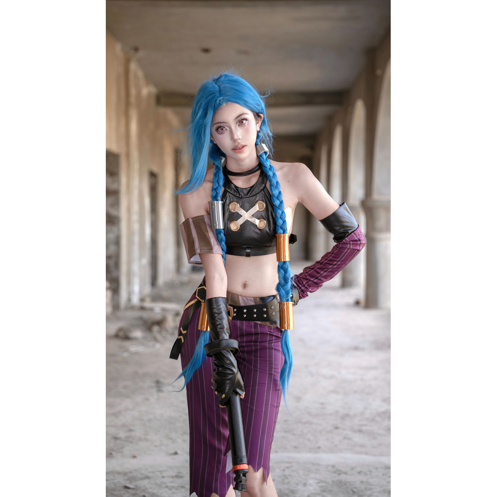 JINX COSPLAY COSTUME GAME ARCAN WOMEN ANIME GAME LOL JINXX OUTFITS FOR HALLOWEEN PARTY COMIC CON