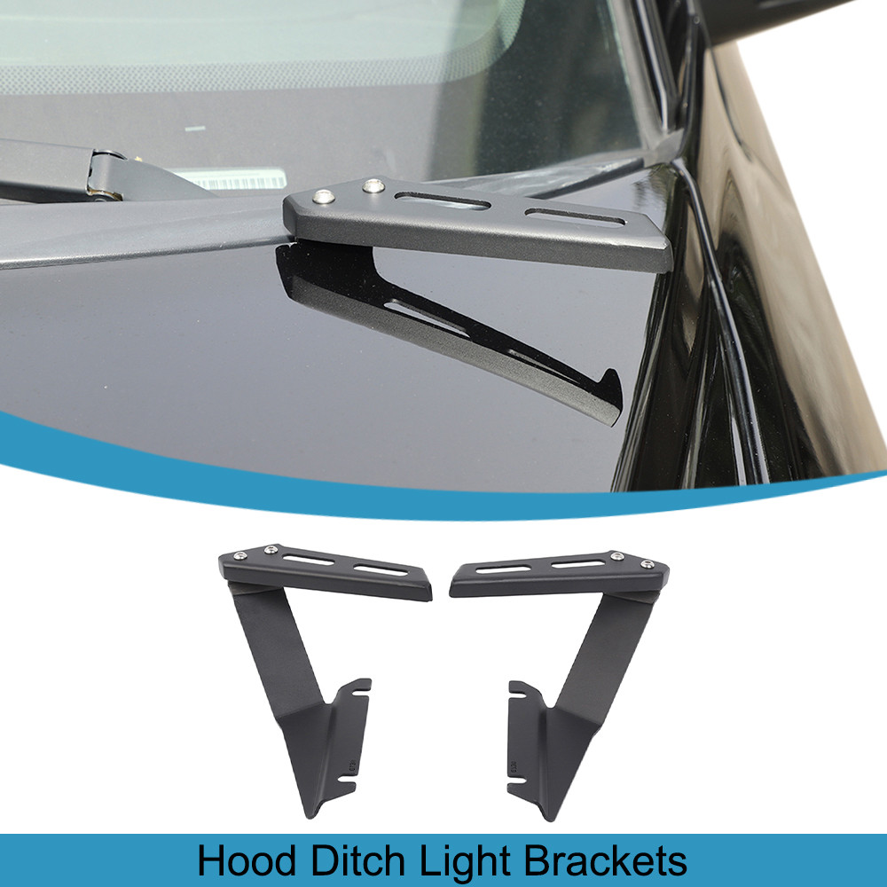 Car Hood Ditch Light Brackets A-Pillar Work LED Light Lamp Bar Mounting Support for Dodge Journey