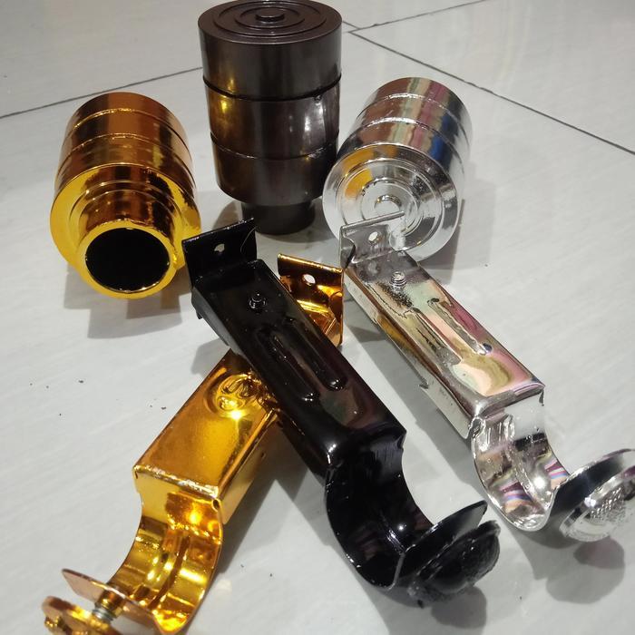 "New" batang gorden minimalis full set - tiang besi gorden- pipa bulat - rel