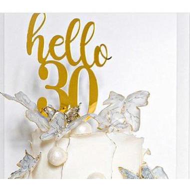Hiasan Topper Custom Topper Kue Akrilik Topper Kue Nama Akrilik
