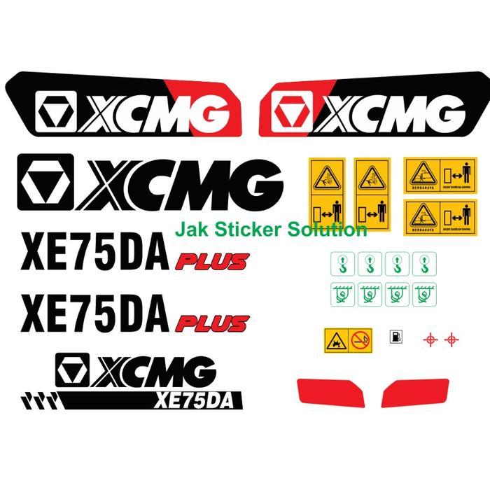 Stiker Excavator XCMG XE75DA