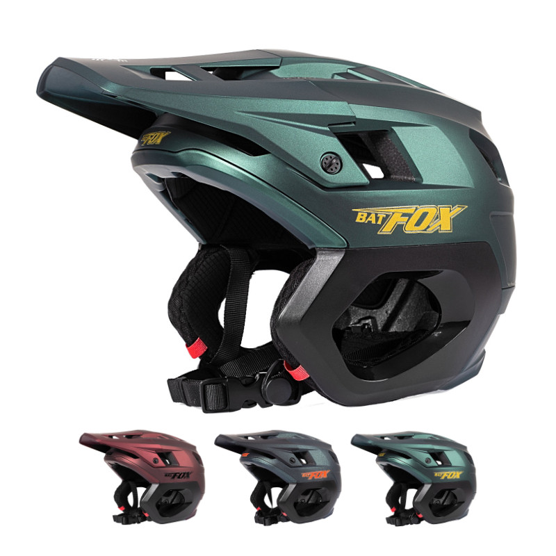 BATFOX Half Helmet Bike Mountain Bike Race Integrated Ear Protection Off Road Skateboard Helmet BMX 