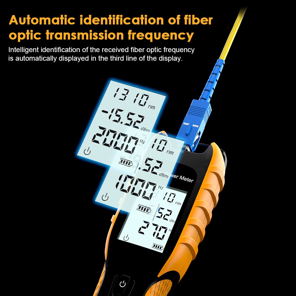 New Optical Power Meter Optical Fiber Tester Charging 5G Special Optical Power Meter 70~+6 Built-in 