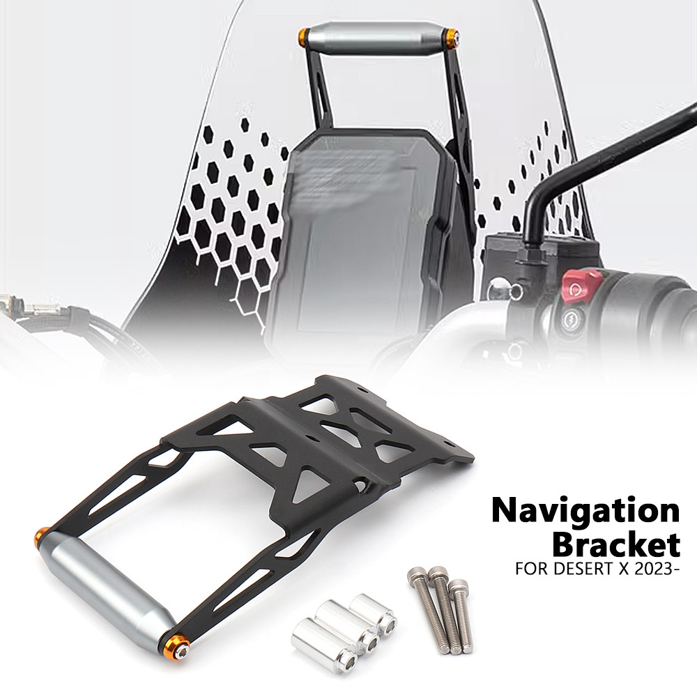 New Motorcycle Accessories Black GPS Navigation Bracket Mobile Phone USB Charging For DUCATI DESERT 