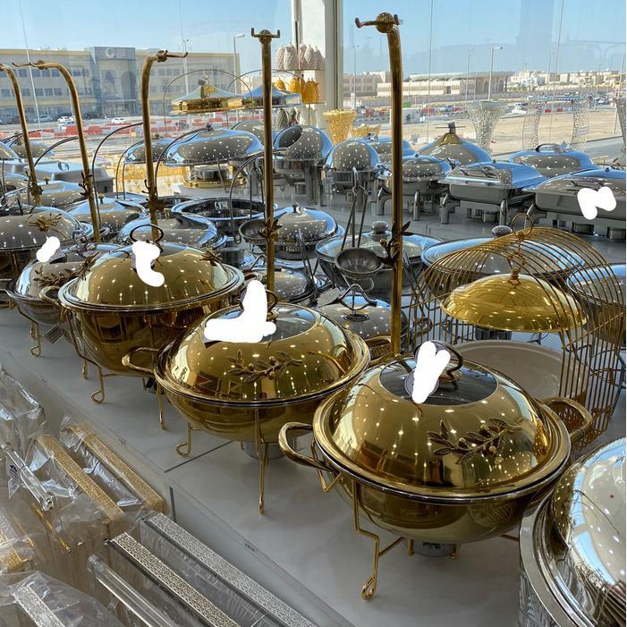 Pemanas makanan chafing dish gold 8 liter