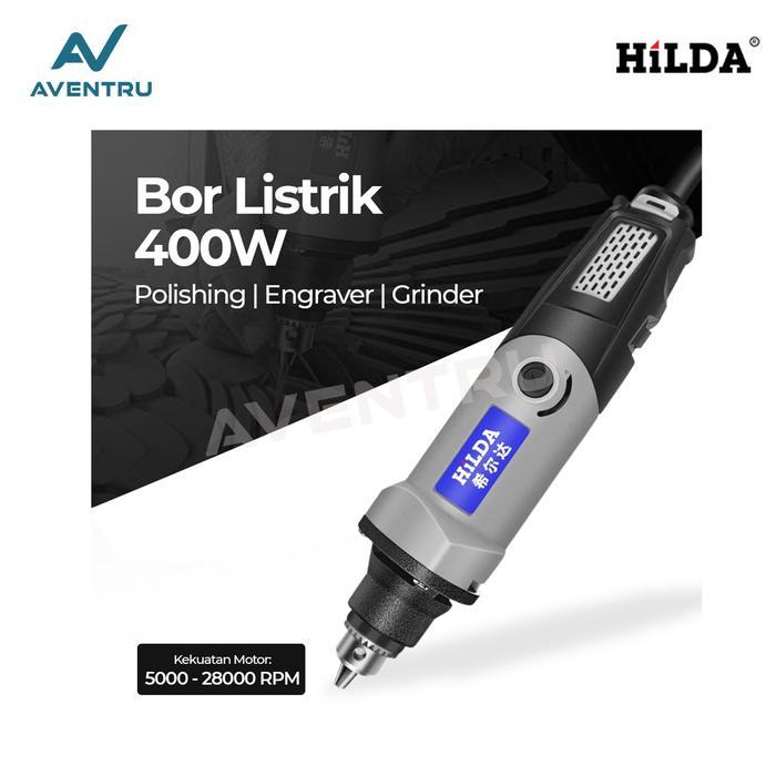Hilda Mesin Gerinda Bor Tangan Listrik Mini Electric Grinder Drill