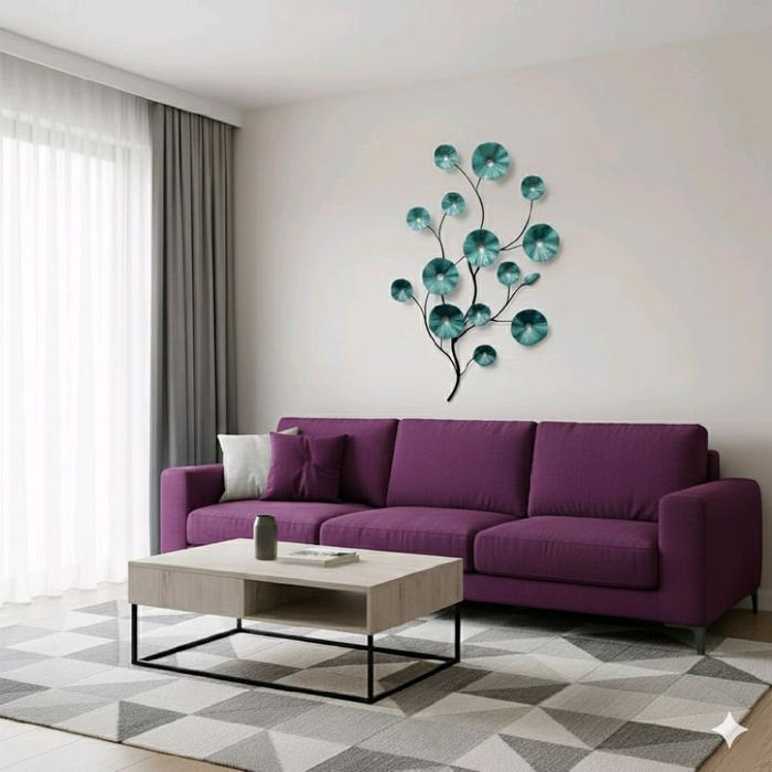 Sedia hiasan dinding mewah daun projek size 8555cm mewah dan elegant