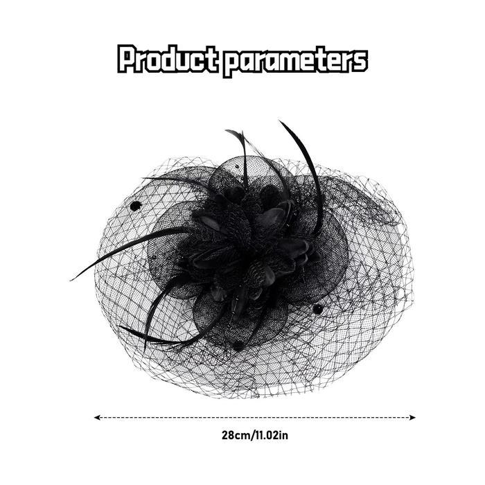 [Alfamidi LINK]"Topi kecil hiasan kepala Jepit Topi Hiasan Rambut Jaring Wedding Hat Fascinator