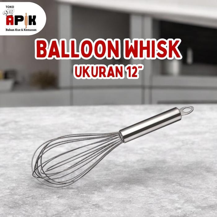 Balloon Whisk / Whisk Stainless Anti Karat / Pengocok Telur Stainless / Whisk Egg Beater / Baking
