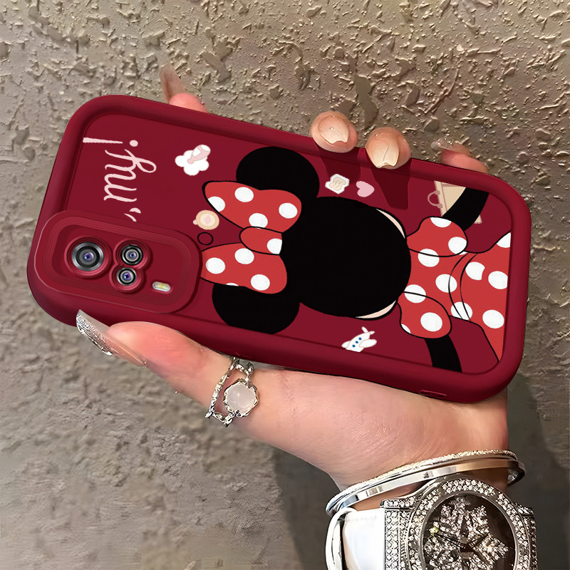 Casing Hp untuk VIVO Y51 2020 Y31 2021 Y51A 2021 Y53s Y33 Case Minnie Model Tahun Baru Kartun Softca