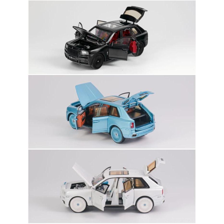 DCM 1/64 Rolls Royce Cullinan White Black Sky Blue Diecast