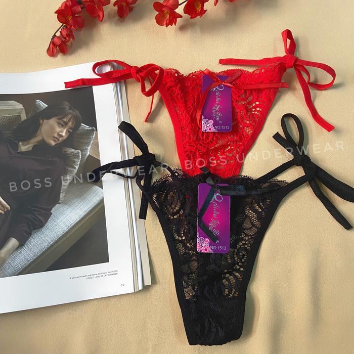 Celana dalam wanita, CD Gstring Brukat Sexy, Celana dalam Gstring Lace