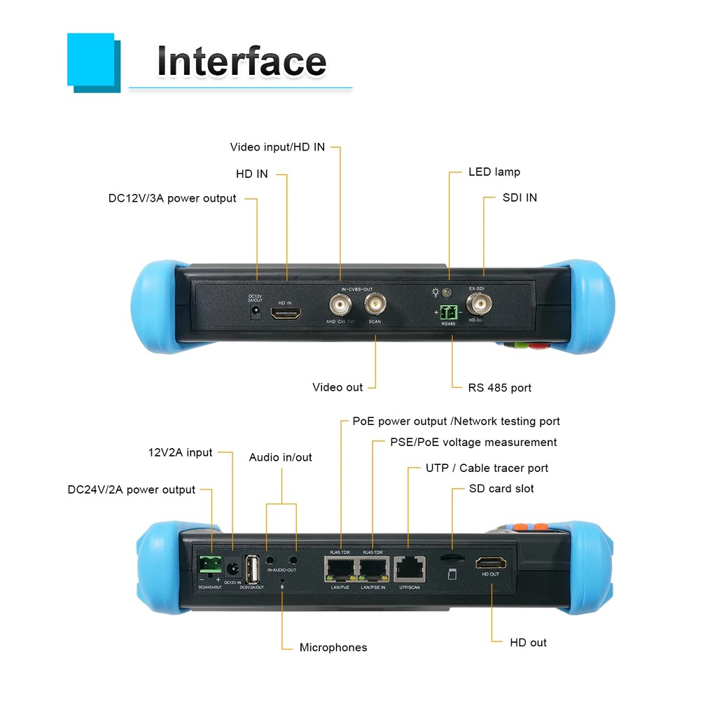Upgraded IPC-9800 CLMOVTADHS-Pro IPC CCTV Tester 8MP AHD CVI TVI Camera 8K H.265 IP Camera Tester