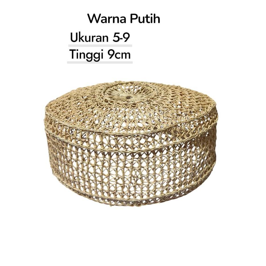 Peci Rotan Kalimantan/Peci Akar Jangang/Peci Rotan Termurah Haji Muslim Songkok Kopiah Dewasa Nyaman