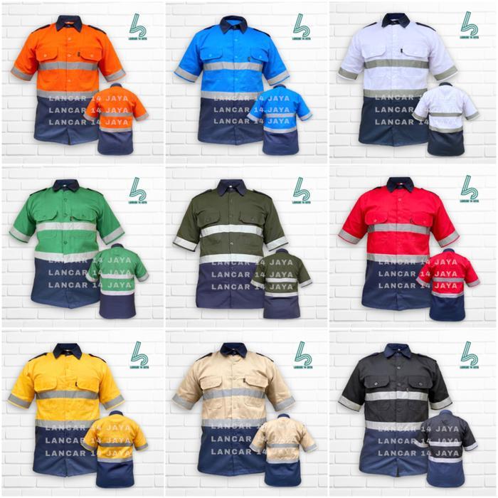 Kemeja Wearpack Atasan Lengan Pendek / Baju safety APD K3 Baju Safety Wearpack Atasan Lengan Pendek
