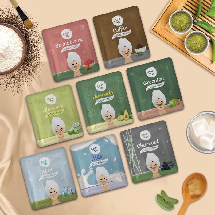 MASKER BPOM DEAR UP MASKER KOMEDO GELATIN ORGANIK BUBUK