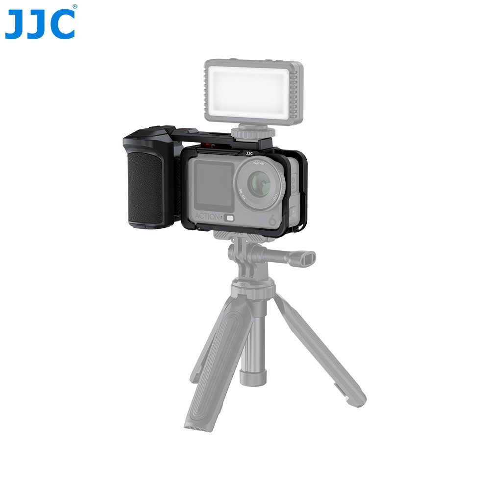 Jjc Metal Street Grip Kit For Dji Osmo Action 6 Camera Grip Handle Holder Set Metal Frame Cage