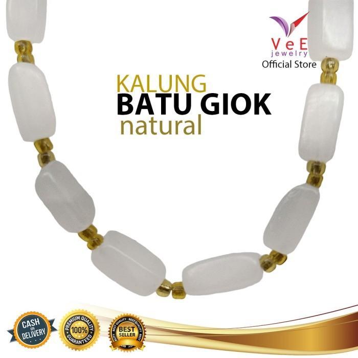 HARGA DISKON Kalung Batu Giok Asli Cina Kotak Natural - VeE Kalung Terapi Kesehatan