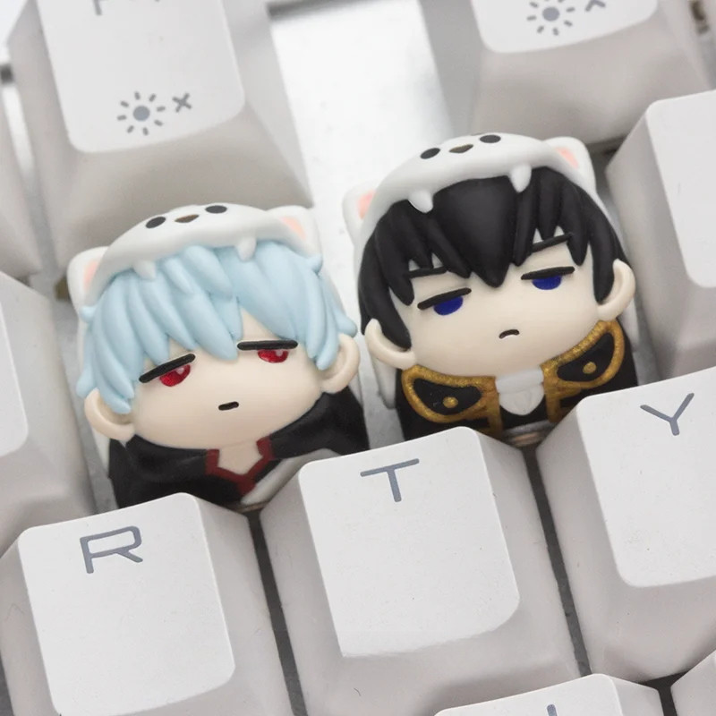 Anime Keycaps Cute Resin Keycap Cherry Profile Custom Artisan Keycaps for Mechanical Keyboard Key