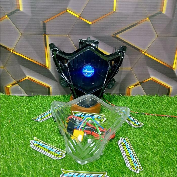 Reflektor Lampu Depan Biled H4 Plus Soket Satria Fu Facelift 2012-2014 Tinggal Pasang Motorcycle