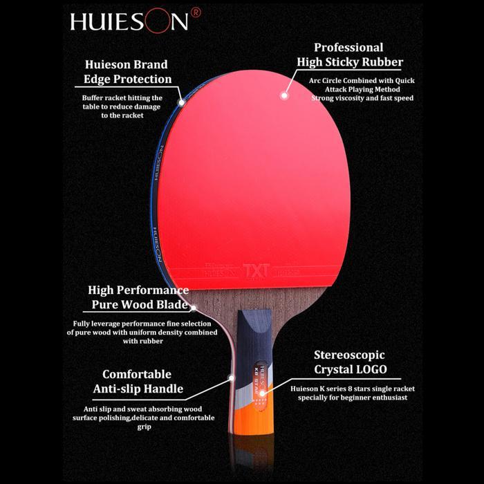 Bet pingpong HUIESON Series K8/K7/K6 Bintang 6 7 8 fast Attack loop tenis meja