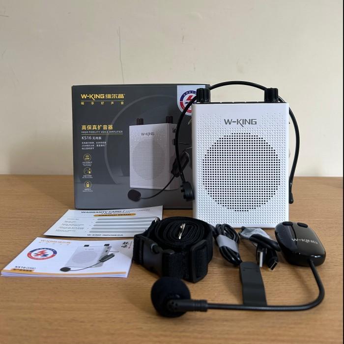 Wking Ks16 Speaker Pinggang Tour Guide Mic Karaoke Bluetooth Mini Portable Populer