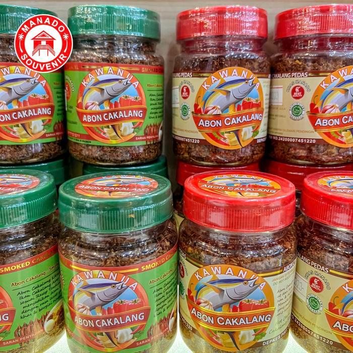 ABON IKAN CAKALANG KHAS MANADO (PEDAS) MERK KAWANUA Ready
