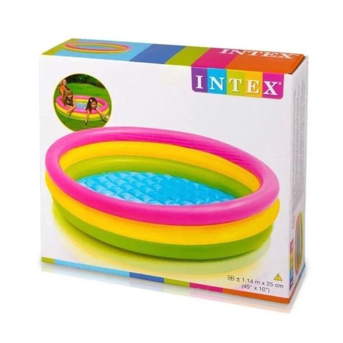 KOLAM BOLA KARET BESAR/KOLAM RENANG PORTABLE/ INTEX ORIGINAL PELANGI