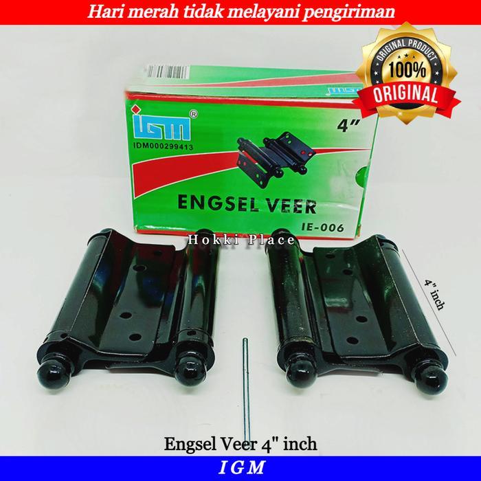 ENGSEL PER HITAM PINTU KOBOI IGM 3" & 4" INCH BESI HITAM TEBAL