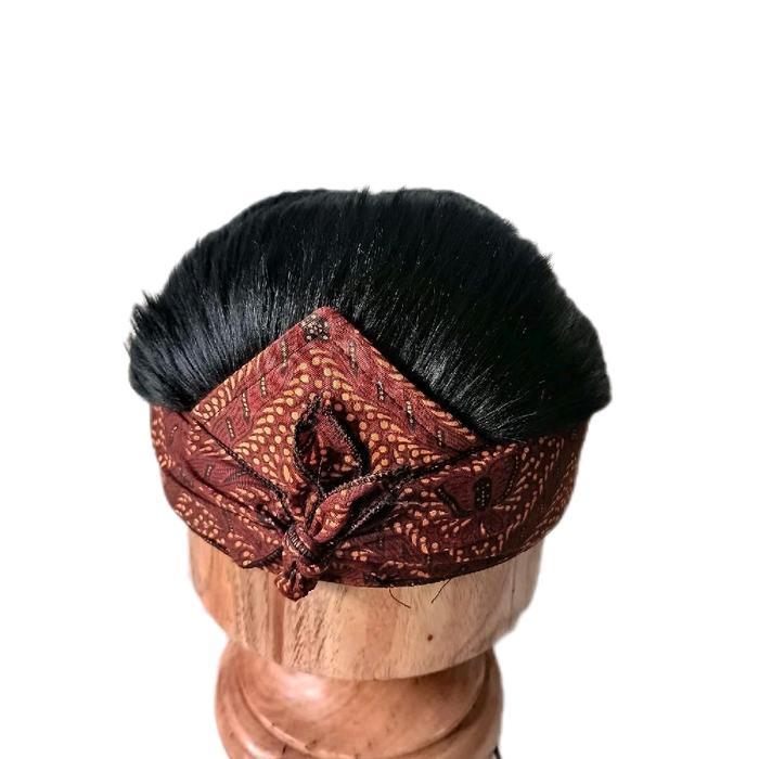 Blangkon batik Rambut Palsu Sunda Jawa Dewasa Jogja Desain Elegan Kualitas Terbaik Aksesori
