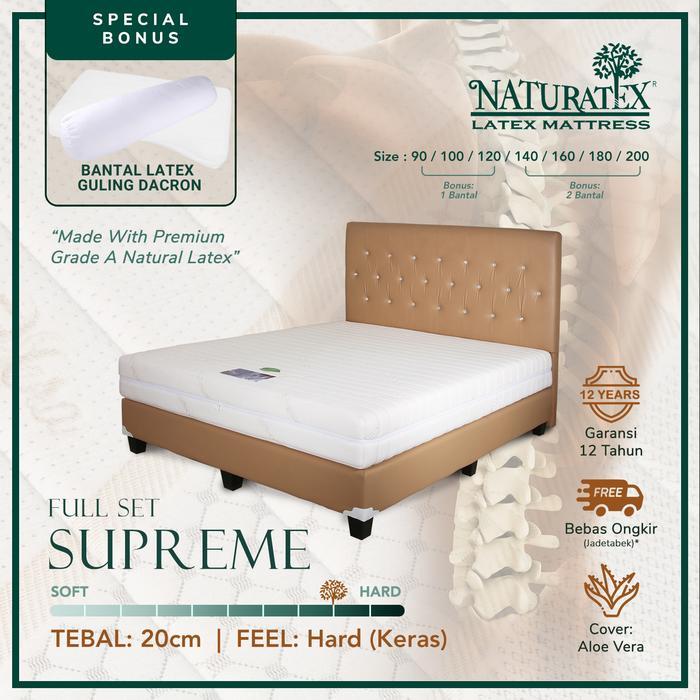 Full Set Kasur Latex Naturatex ORTHOPAEDIC Supreme 20cm