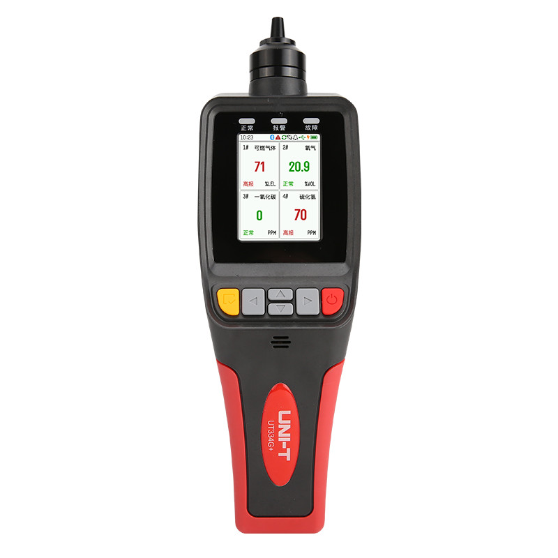 UNI-T UT334G+ Pump Suction 4-in-1 Gas Detector Oxygen Carbon Monoxide Hydrogen Sulfide Combustible