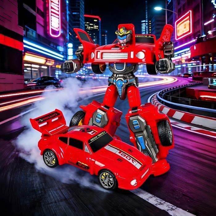 Mainan Mobil Sport Transformasi Inersia 2 in 1 Mainan Keren yang Bisa Berubah Jadi Robot Cocok