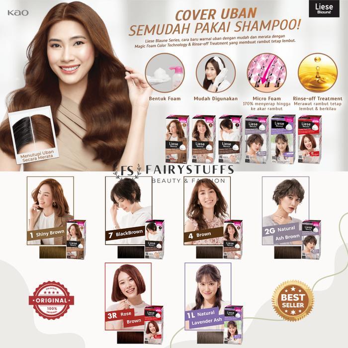 Liese Blaune Bubble Hair Color Cat Pewarna Rambut Shampoo Busa Menutup Uban Dye