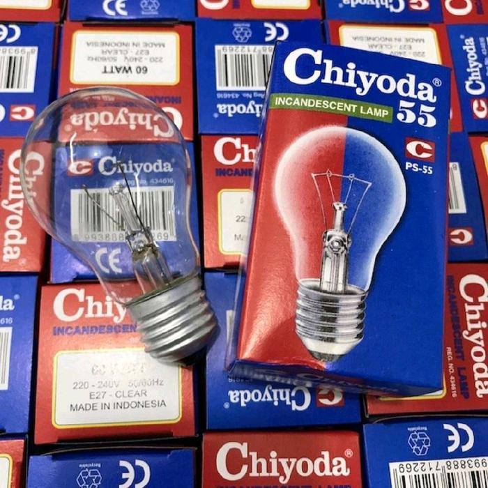Philips Softone/Clear,Chiyoda Clear 25w/40w/60w/100w E27 Lampu Bohlam Bolham Lampu pijar