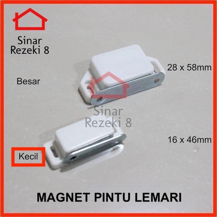 Magnet Kayu Kotak KECIL PUTIH Lemari Pintu Kayu Magnetic Catch Magnit .