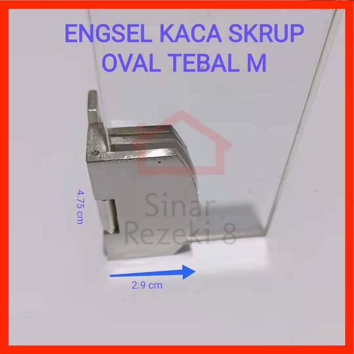 Engsel Pintu Kaca OVAL M TEBAL / Lemari Jepit Kayu Penjepit .