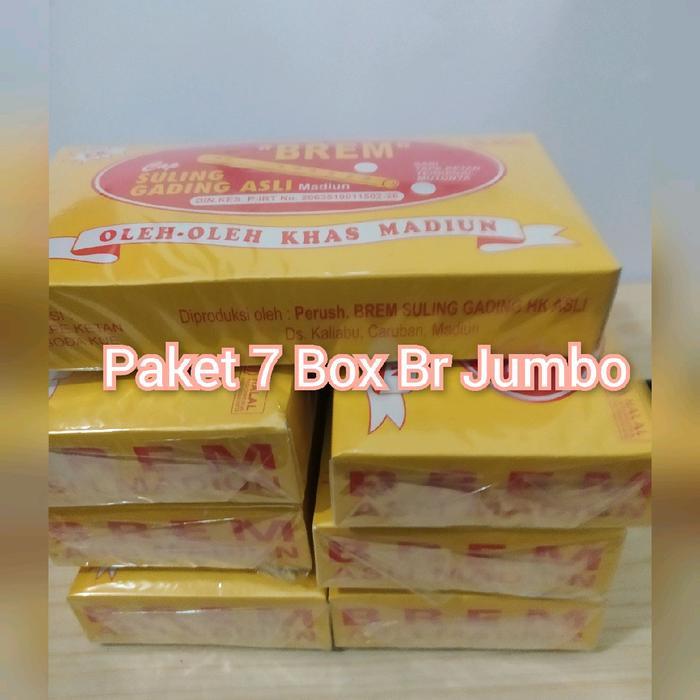 Paket 7 Box Brem Jumbo Suling Gading Asli Brem Madiun Grosir Camilan