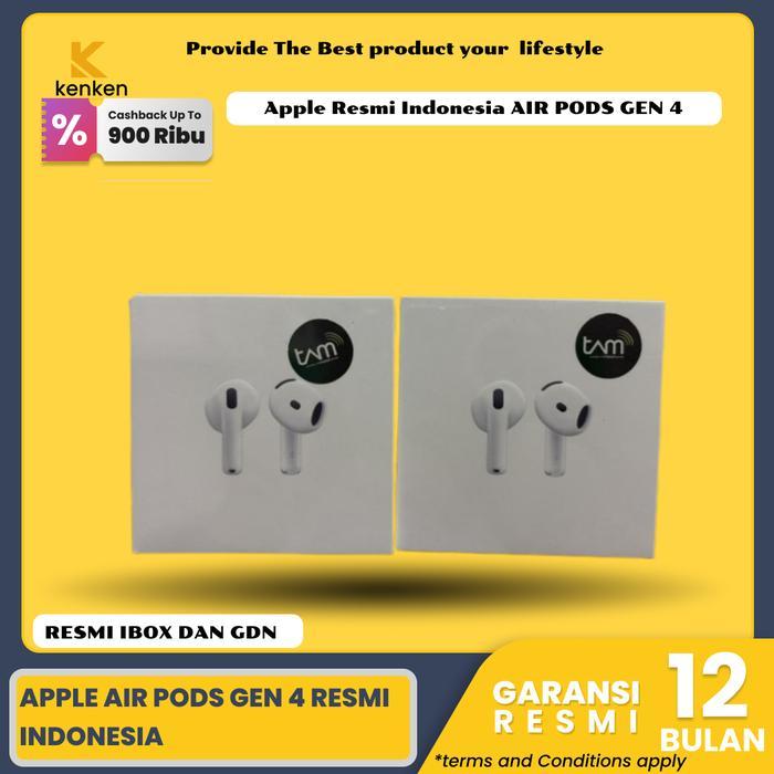 Apple Airpods 4 Gen 4th Anc Garansi Resmi Ibox Indonesia - Airpods 4, Non ANC